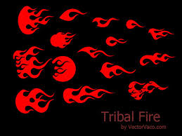 Set of realistic fire flames on transparent background. Tribal Fire Free Vector Free Vectors Ui Download