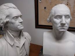 On This Day: In 1966, President Johnson was presented with this bronze bust  by American sculptor Jimilu Mason. If you've visited us before, does this  sculpture look familiar to you? This is