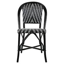 Black And White Bistro Chairs Outdoor Black White Mediterranean Bistro Round Back Chair L Mediterranean Decor Mediterranean Homes