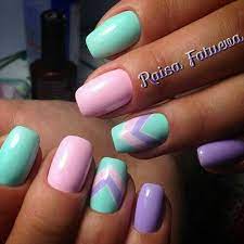 Bonitas Unas En Colores Turquesa Rosa Y Morado Unhas Coloridas Unhas Decoradas Unhas Bonitas