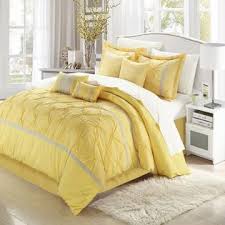 Choose from contactless same day delivery, drive up and more. Chic Home Vermont Yellow Grey 12 Piece Embroidered Comforter Bed In A Bag Sheet Set