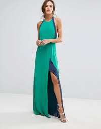Vu la longueur de la robe il ne se voit qu. Bcbg Maxazria Robe Longue Bicolore Asos