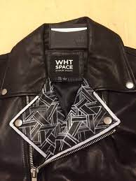 Original Black Leather Jacket Painted Jacket Black And White Design