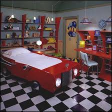 Car Theme Garage Style Bedroom Decorating Car Bed Boys Bedrooms Jpg Car Themed Bedrooms Kids Bedroom Design Car Bedroom