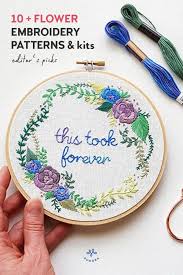 Largest collection of free embroidery designs at annthegran.com. Flower Embroidery Patterns Kits Floral Stitches For Your Home Pumora All About Hand Embroidery