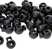 Tupalizy Plastic Round Spring Loaded Toggle Stopper Black Single Hole  Bungee Shock Cord Fasteners Shoelace Locks Buttons for Paracord Drawstrings  ...
