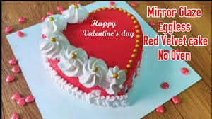 This recipe for red velvet cake is really easy to do. Heart Mirror Glaze Cake Heart Shape Red Velvet Cake Recipe Eggless Red Velvet Cake Valentine S Day Youtube