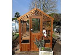 Buy wooden greenhouses from garden chic: Swallow Robin 5 X 4 Ft Wooden Greenhouse Garden Vista Group
