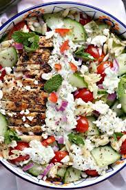 Greek Chicken Orzo Power Bowls Produce Made Simple Recipe Power Bowl Recipe Recipes Greek Recipes