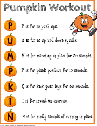 Pumpkin Workout And Brain Break Your Therapy Source Physical Activities For Kids Halloween Preschool Physical Education Games