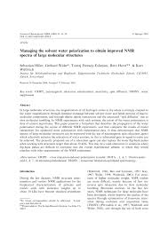 Varian nmr systems with vnmrj software. Pdf Managing The Solvent Water Polarization To Obtain Improved Nmr Spectra Of Large Molecular Structures