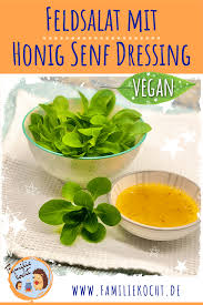 Feldsalat Mit Selbstgemachtem Honig Senf Dressing Vegan Rezept Honig Senf Dressing Senf Dressing Feldsalat Rezept