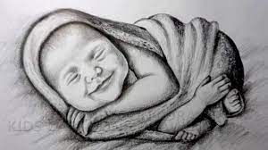 If you want to draw a realistic baby, use a pencil draw a square for the baby's torso. Pencil Sketch Full Video Cute Baby Beautiful Smile In Sleeping Step By Step For Beginners Drawing Youtube