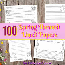 When writing a scientific paper, you will need to adjust to the academic format. Spring Lined Writing Papers The Curriculum Corner 123