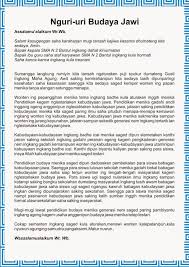 Cerkak bahasa jawa tema pendidikan. Artikel Bahasa Jawa Tentang Pendidikan Singkat Terkait Pendidikan Cute766