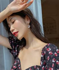 Pink Flower Earrings Pink For Women