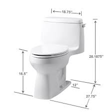 Everyone wants a toilet that is not only powerful but also helps save water. Kohler Santa Rosa Comfort Height 1 Piece 1 28 Gpf Compact Single Flush Elongated Toilet In White Seat Included K 10491 0 The Home Depot Sophisticated Bathroom Toilet One Piece Toilets