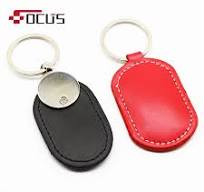 Wholesale Tk4100 Logo Printed Smart RFID Leather Keyfobs