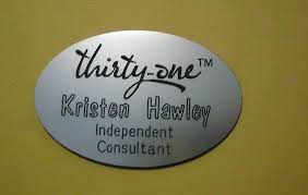 Thirty One 31 Independent Consultant Name Badge Personalize Free Shipping Thirty One Name Badges Independent Consultant