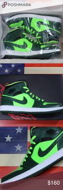 Jordan Air Jordan 1 Mid Black Green White Nike Air Jordan 1 Mid Hulk 554724 330 Green 11 Jordan 1 Mid Nike Air Jordan Air Jordans