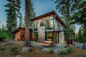 Rustic homes can be described as making use of wood and stone or rock. Martis Camp Lake Tahoe Luxury Homes For Sale Luxury Tree Houses Camp House Modern Rustic Design