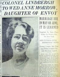1929 newspaper AVIATOR CHARLES LINDBERGH announces ENGAGEMENT MARRY ANNE  MORROW