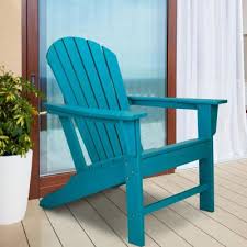 Blue Reclining Hdpe Resin Wood Adirondack Chair Wood Adirondack Chairs Patio Chairs Adirondack Chairs