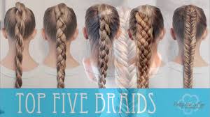We've officially found your new festival season hair: Phiftop5braids How To Braid The Top Five Easy Braids Twist Or Rope Braid 3 Strand Braid Re Pretty Hairstyles Braids Hairstyles Pictures Four Strand Braids