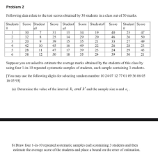 If the 50% is about your needs, consider this 30% dedicated to your wants. Problem 2 Following Data Relate To The Test Scores Chegg Com