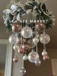 Diy Christmas Ornament Chandelier Diy Christmas Ornaments Christmas Wreaths Christmas Chandelier