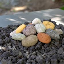 Unbranded Ceramic River Rock Pebbles Fireproof Decorative Stones For Fire Pits And Fireplaces Set Of 9 01 0628 The Home Depot Stone Decor Fireplace Set Rock And Pebbles