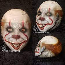 Custom Airbrushed Pennywise Motorcycle Helmet Custom Airbrushing Motorcycle Helmets For Sale Cool Motorcycle Helmets