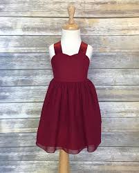 More Colors Girls Burgandy Dress Toddler Crimson Dress Maroon Girls Dress Toddler Chiffon Dre In 2020 Burgandy Dress Special Occasion Dresses Flower Girl Dress Lace