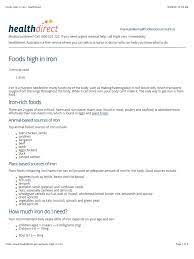 Call healthline free on 0800 611 116 for health advice and. Foods High In Iron Healthdirect Pdf Whole Grain Iron