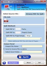 Pdf unlock tool is a standalone utility which can . Split Large Pdf File With Estelar Pdf Splitter