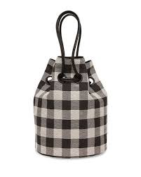 mansur gavriel check canvas drawstring pouch bag drawstring pouch discount designer bags pouch bag