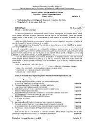 Timp de lucru 50 minute. Romana Info Ro 543 Subiect Si Barem Teza Nationala Lb Romana Sem Ii Clasa A Viia