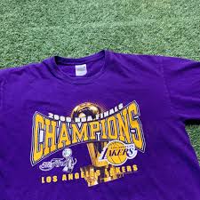 Los angeles lakers nba finals champions shop, lakers jerseys. Vintage 2009 Nba Los Angeles Lakers Champions Purple Depop