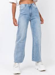 Cece Hammer Wide Leg Jeans Vintage Blue Denim Jeans Outfit Women Baggy Jeans Wide Leg Jeans