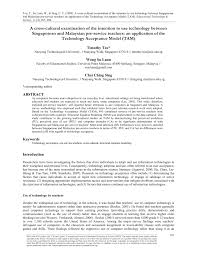 The use of ict in teaching/learning came on board. Pdf A Cross Cultural Examination Of The Intention To Use Technology Between Singaporean And Malaysian Pre Service Teachers An Application Of The Technology Acceptance Model Tam
