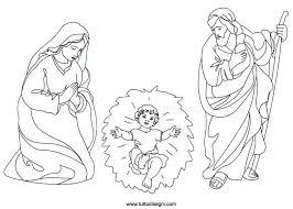 Presepe Gesu Giuseppe E Maria Da Colorare Pagine Da Colorare Di Natale Disegni Da Colorare Natale Artigianato