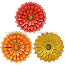 Juegoal 2 pack 11.5 inch large metal flowers wall art decor, multiple layer flower for indoor outdoor home bedroom living room office garden, coral pink & yellow. China Bsci Factory Best Seller Amazon Metal Flowers Hanging Wall Art Garden Ornaments On Global Sources Metal Flowers Hanging Wall Art Garden Ornaments