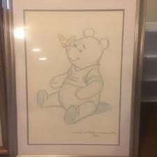 Eeyore is looking at its tail. Best Disney S 1966 Classic Winnie The Pooh The Honey Tree Animation Sketch Framed For Sale In Mobile Alabama For 2021
