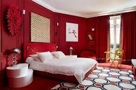 ألوان دهانات غرف نوم رومانسيه 2020 red bedroom decor bedroom red trendy home decor