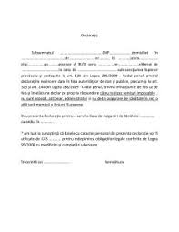 Acte Necesare Coasigurat Model Declaratie Si Adeverinta Coasigurat Colorful Hr
