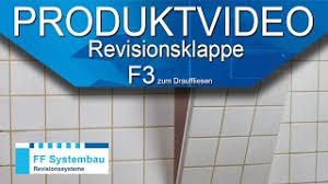 Bei mehreren flügeln werden diese mittig durch einen herausnehmbaren mittelsteg gehalten. System F3 Revisionklappe Mit Gipskartoneinlage Fur Fliesenbelag