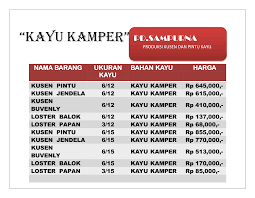 Jual pintu kayu kamper samarinda oven di lapak wandi pd. Harga Kusen Kamper Samarinda Pd Sampurna