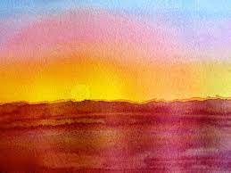 The Painted Prism: COLOR PROJECT: Painting a Sunset Using a Primary Triad