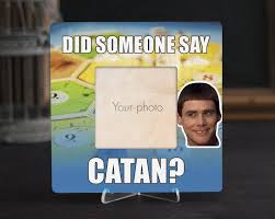 Photo Frame Settlers Of Catan Meme Gift For Gamer In Stock Etsy Catan Meme Gift Gaming Gifts