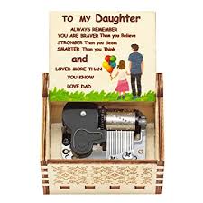4.7 out of 5 stars. Buy Music Box Gift For Daughter From Dad Wind Up Musical Box Anniersary Birthday Present Christmas Anniversary Children Day Gifts To Daughter Play You Are My Sunshine Online In Indonesia B08sq5m72f